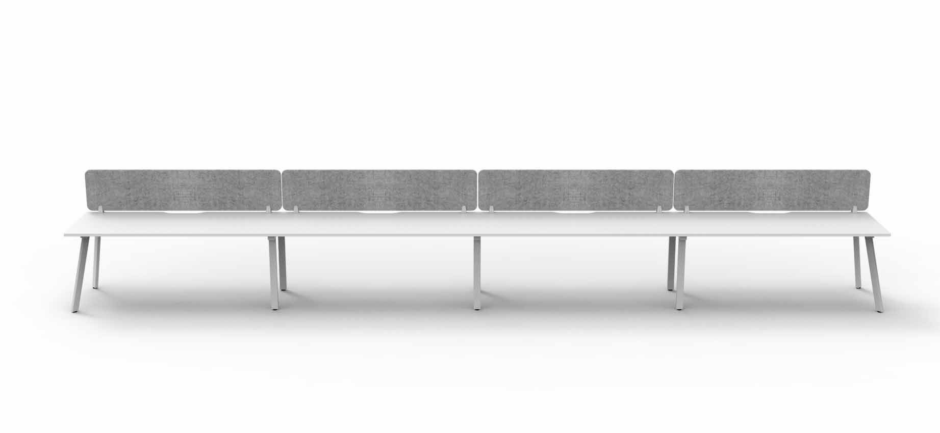 Eternity 4 Person Single Sided Workstation - with Eco Screen